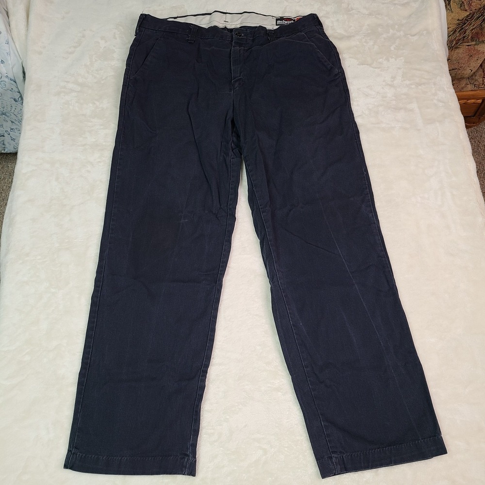 Bulwark FR Work Pants Mens 38x31 Navy Blue Flame Resistant Straight
